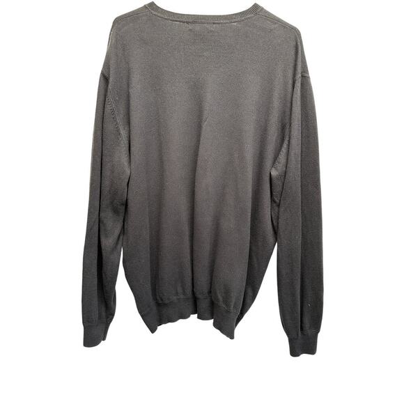 Vintage Lands' End Cotton Cashmere Sweater Mens XL 46-48 Blue V Neck Pullover - Picture 6 of 8